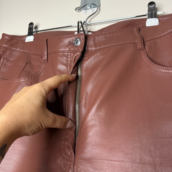 ARITZIA Melina Cognac Vegan Leather Pants - Picture 8 of 12